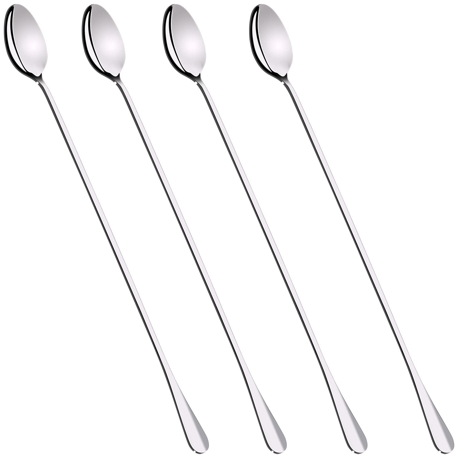 Ice Tea Spoons Long Handle,ARCHIKING Stainless Steel 12inch Iced Teaspoon - Ideal for Cocktails, Milkshakes, Mothers, Milk Tea, and Cold Drinks