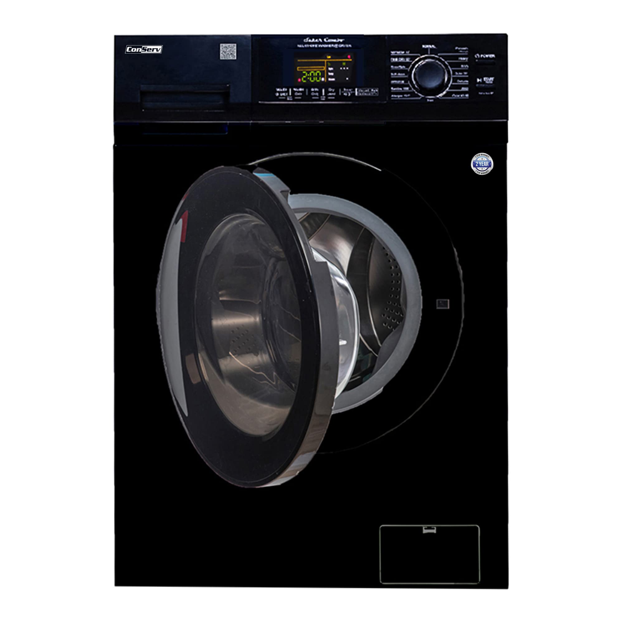 Conserv 15 lbs Compact Combo Sani Washer Vented/Ventless Dryer with Pet Cycle (Black)