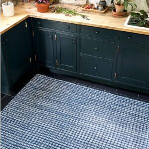 Dash and Albert Coco Indoor/Outdoor Area Rug - 8' x 10' Blue Plaid Handwoven Washable Accent Rug - Durable, Fade Resistant, High Traffic Friendly