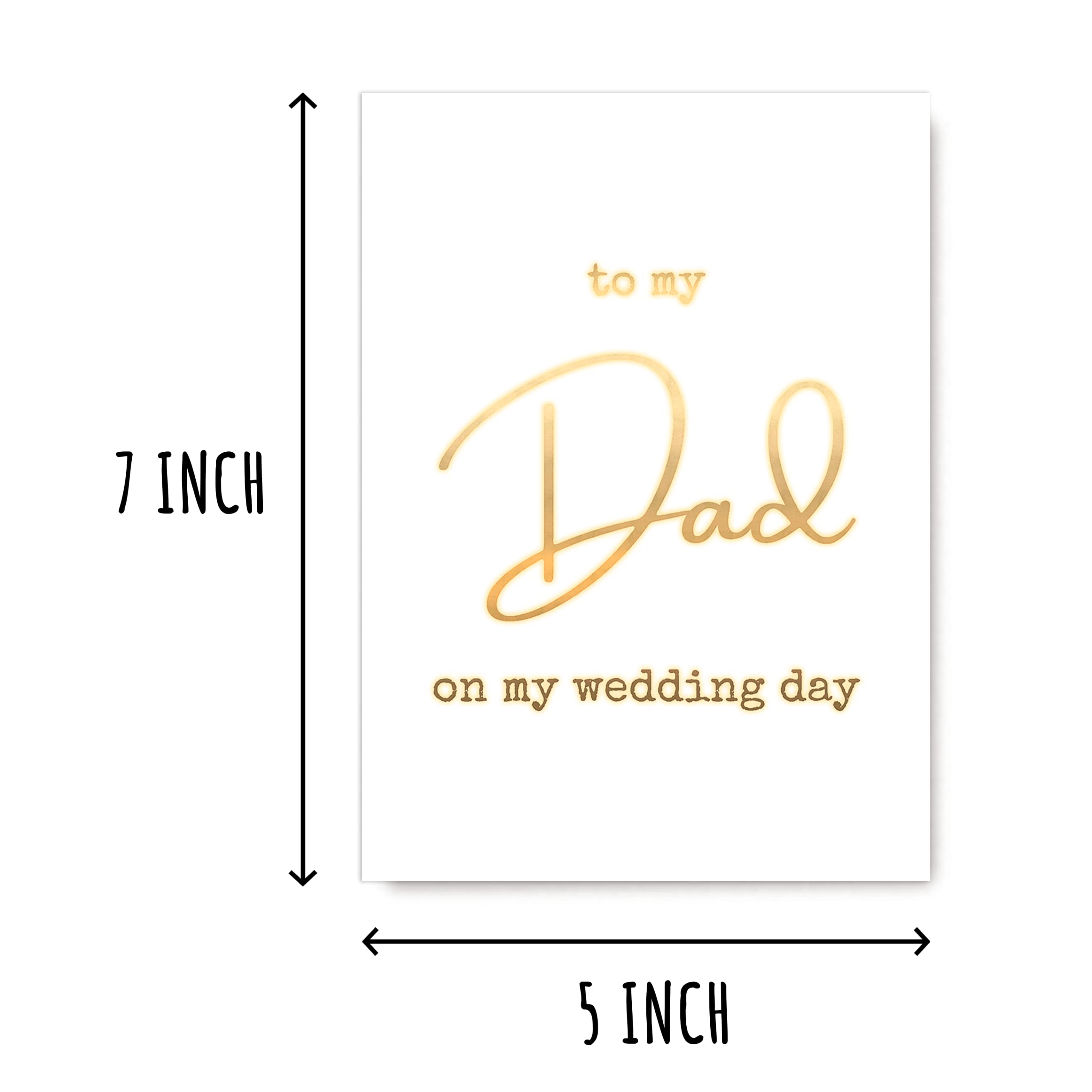 To My Dad On My Wedding Day Card - Bride's Father Of The Groom Gift For Him - Wedding Day Card - To My Dad Card - To My Father Card