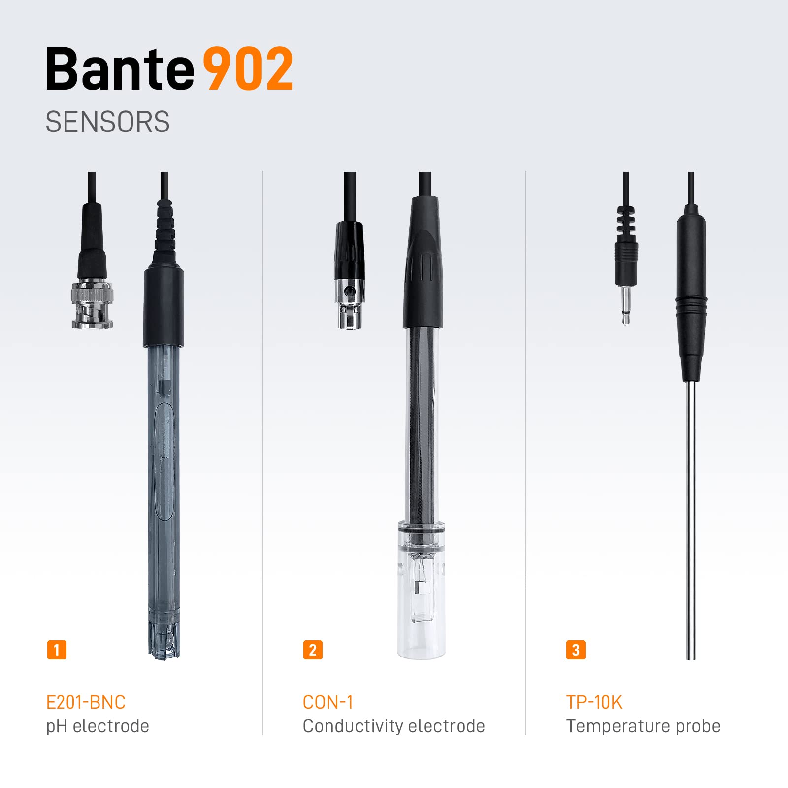 Bante 902 Benchtop pH Conductivity Meter | Containing pH, Conductivity, TDS, Salinity, Resistivity Measurement Modes | Accuracy ±0.002 pH, ±0.5% F.S. | 500 Sets of Data Storage | USB Interface