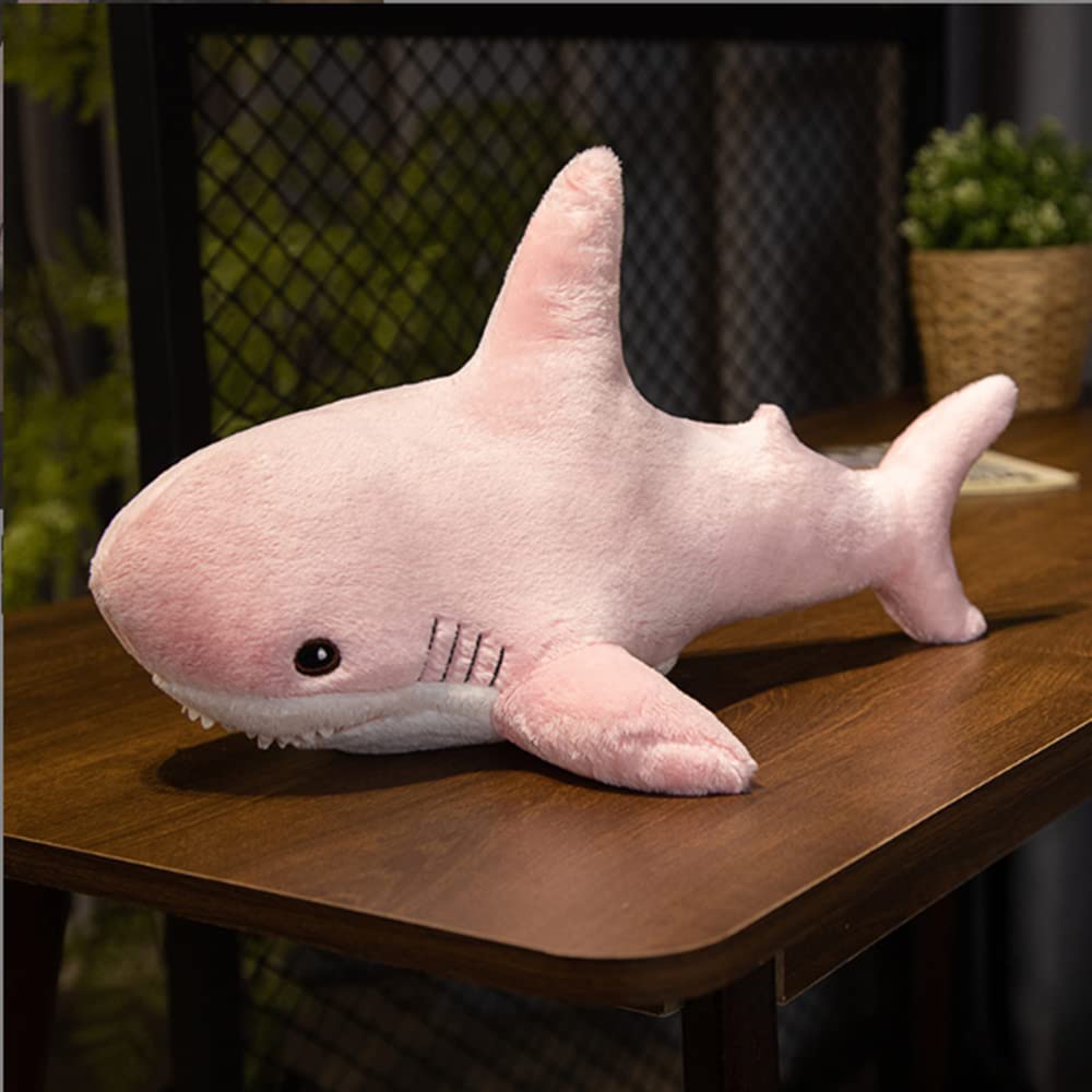 OPHRBU Stuffed Animal Shark Plush,Giant Shark Plush Pillow Soft Toy,Plush Large Shark Toys for Home Decoration Kids Gift (Pink,24 inches)