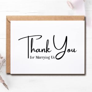 EdgarGifts Thank You For Marrying Us - Wedding Card To Officiant - Thank You Card For Priest - Minister - Judge - Pastor - Thank You Card - Officiant Card