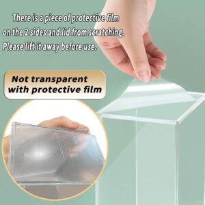 Sohalejr Dryer Sheet Holder Sheets Container Transparent 5 mm Thickness Acrylic Box with Lid Clear Dryer Sheet Dispenser for Laundry Organization and Storage Laundry Room Decor