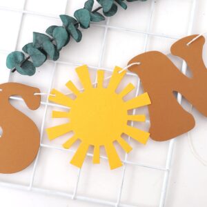 Here Comes The Son/Sun Baby Shower Banner - Boy Baby Shower Decor,It'S A Boy, Baby Shower Party Photo Props Banner, Baby Boy Letter Garland (BANNER COME SUN)