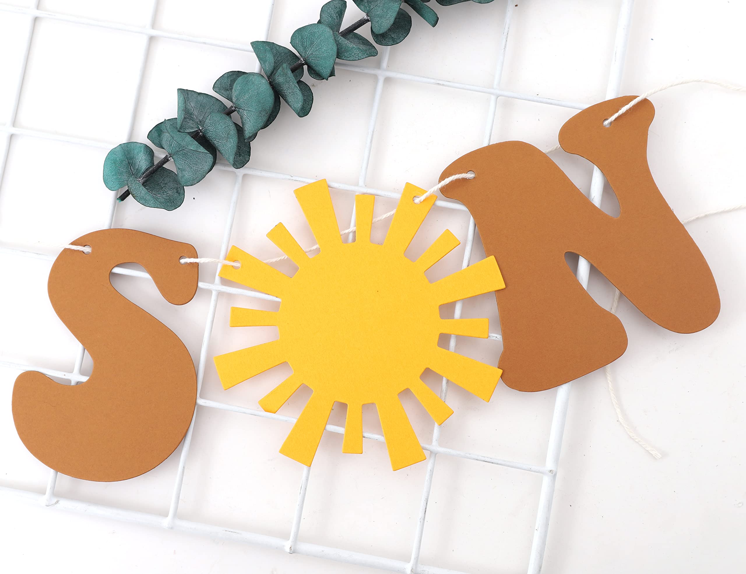 Here Comes The Son/Sun Baby Shower Banner - Boy Baby Shower Decor,It'S A Boy, Baby Shower Party Photo Props Banner, Baby Boy Letter Garland (BANNER COME SUN)