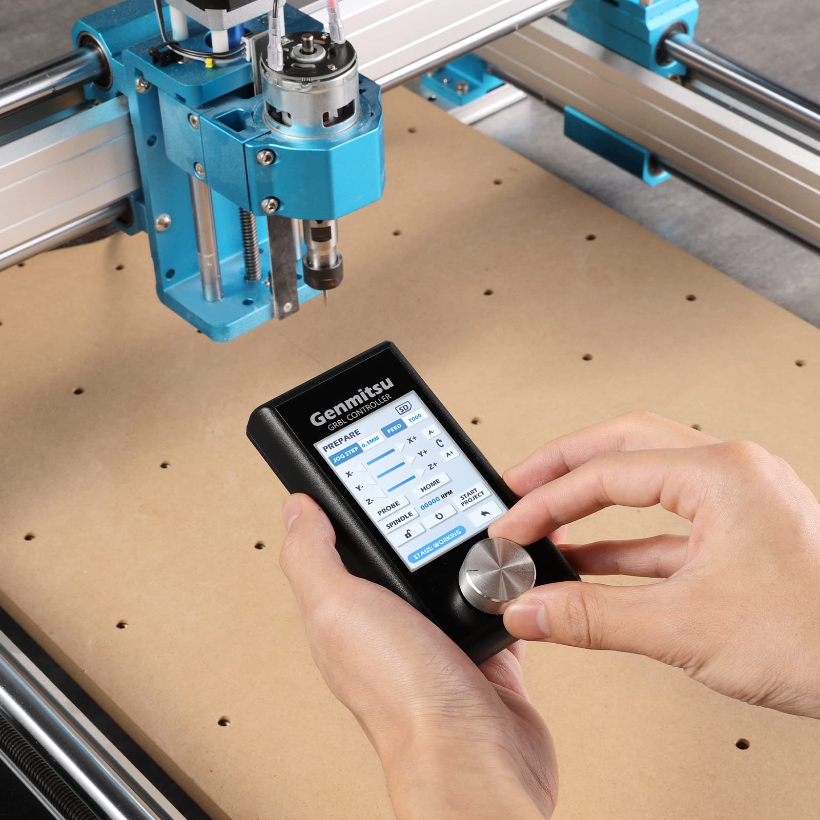 Genmitsu CNC Router Machine Offline Control Module, Dial Design for Offline and 4-Axis Control Genmitsu 4040-PRO, 4040 Reno