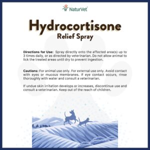 NaturVet Hydrocortisone Relief Spray for Dogs, Cats & Horses 4 oz