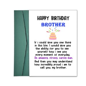 dapofajo birthday card for brother, happy birthday card for brother, love brother card, proud for brother