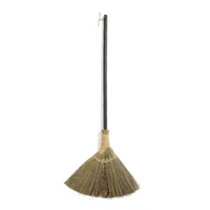 tts for home vietnamese broom 46inch length - broom for sweeping indoor outdoor - long wooden handle natural soft broom for jumping, weeding, decoration