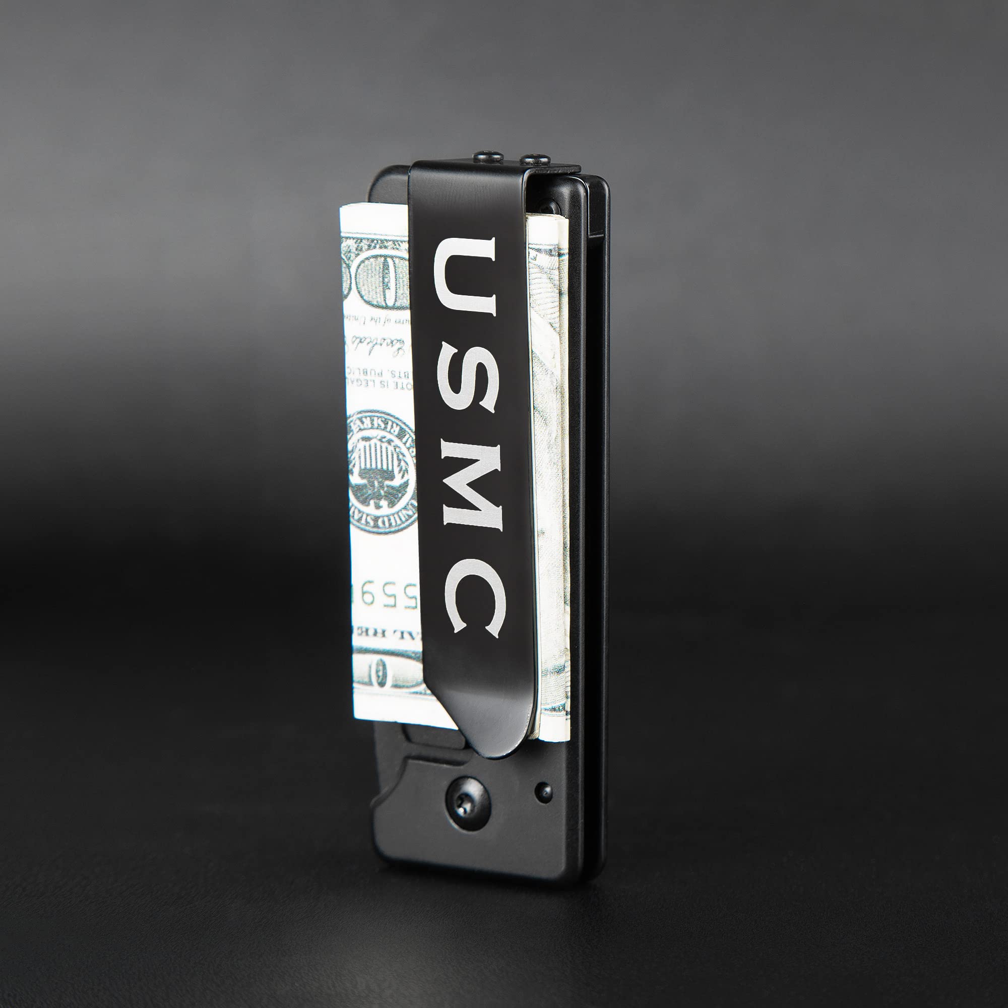 Military Gift Shop Versatile USMC Money Clip Pocket Knife- 2.75 Inch Blade Marine Corps Knife with Clip for Money or Pocket | Disabled USMC Vet Owned SMALL Business