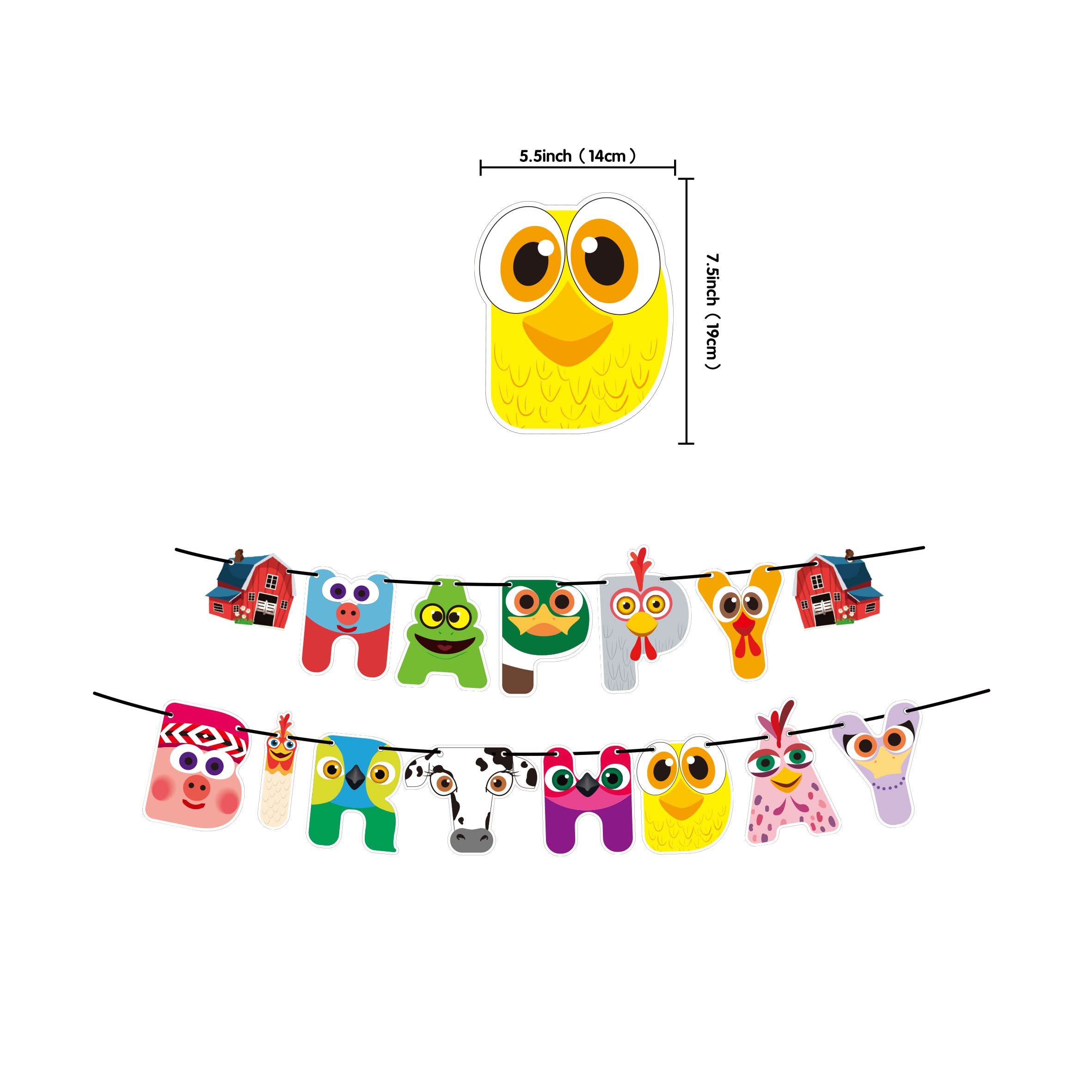 La Granja De Zenon Birthday Party Decoration Zenon Farm Party Supplies Include HAPPY BIRTHDAY Banner Balloons Cake Topper Cupcake Toppers Background Farm Party Decoration