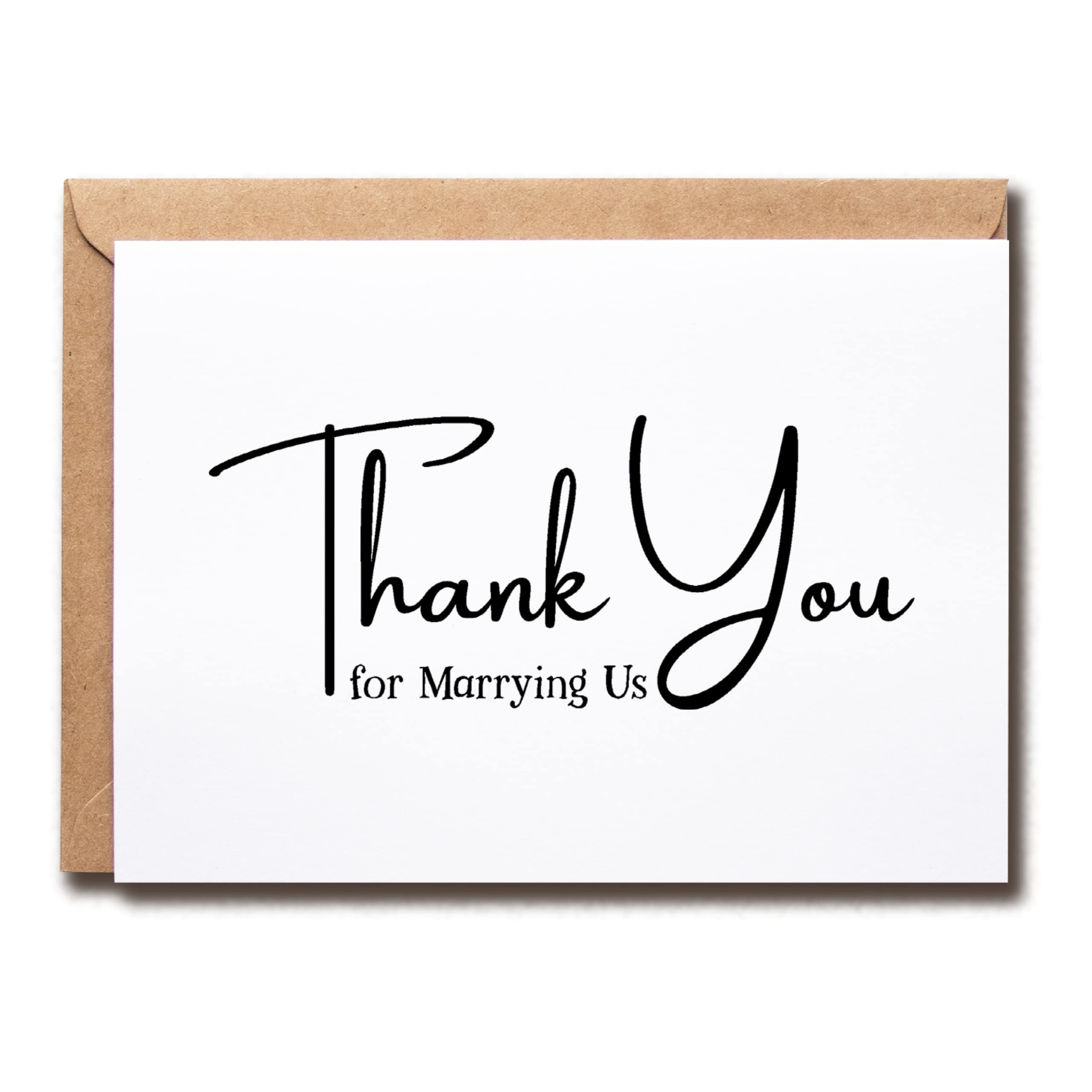 EdgarGifts Thank You For Marrying Us - Wedding Card To Officiant - Thank You Card For Priest - Minister - Judge - Pastor - Thank You Card - Officiant Card