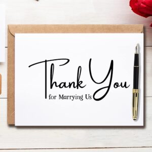 EdgarGifts Thank You For Marrying Us - Wedding Card To Officiant - Thank You Card For Priest - Minister - Judge - Pastor - Thank You Card - Officiant Card