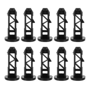 garneck 10pcs black plastic trash can lid plugs