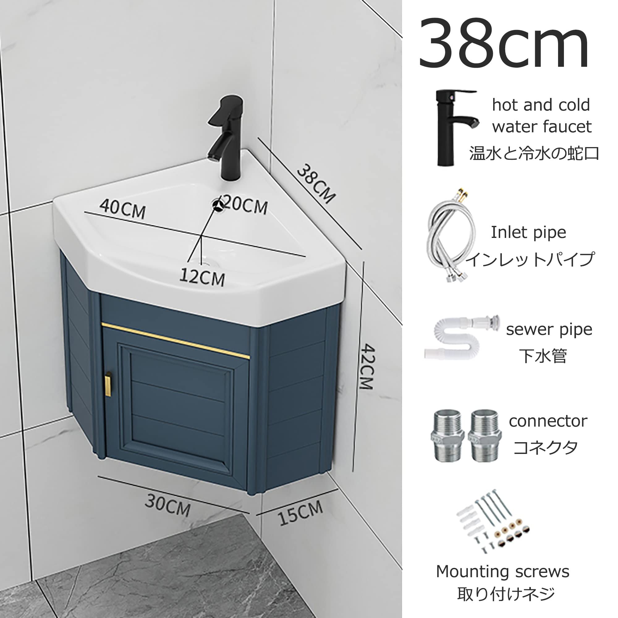 Small Bathroom Vanity,Narrow Bathroom Vanity With Sink Combo,Bath Rv Cabinet White Ceramic Rectangular Vessel Sink For Small Space,Utility Washing Hand Basin Design,for Home Kitchen Patio Laundry Room