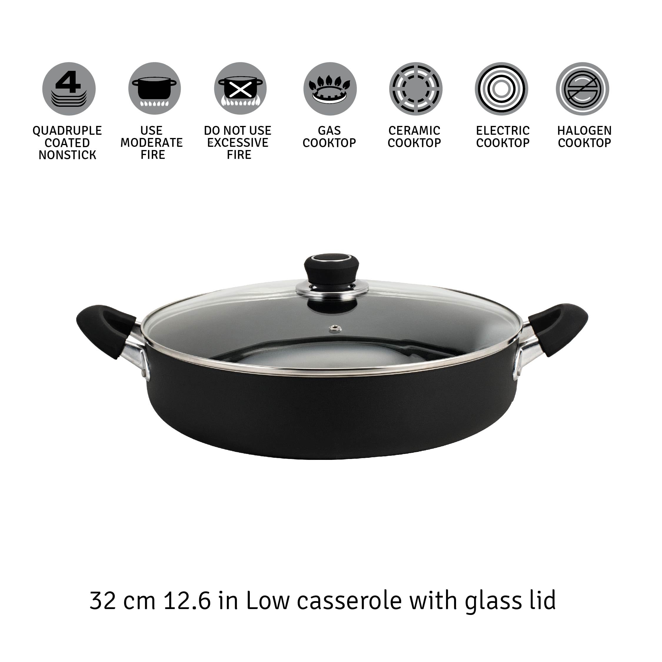 HUDSON Nonstick Paella Pan Hudson 11-inch Aluminum, 3.7 Qt