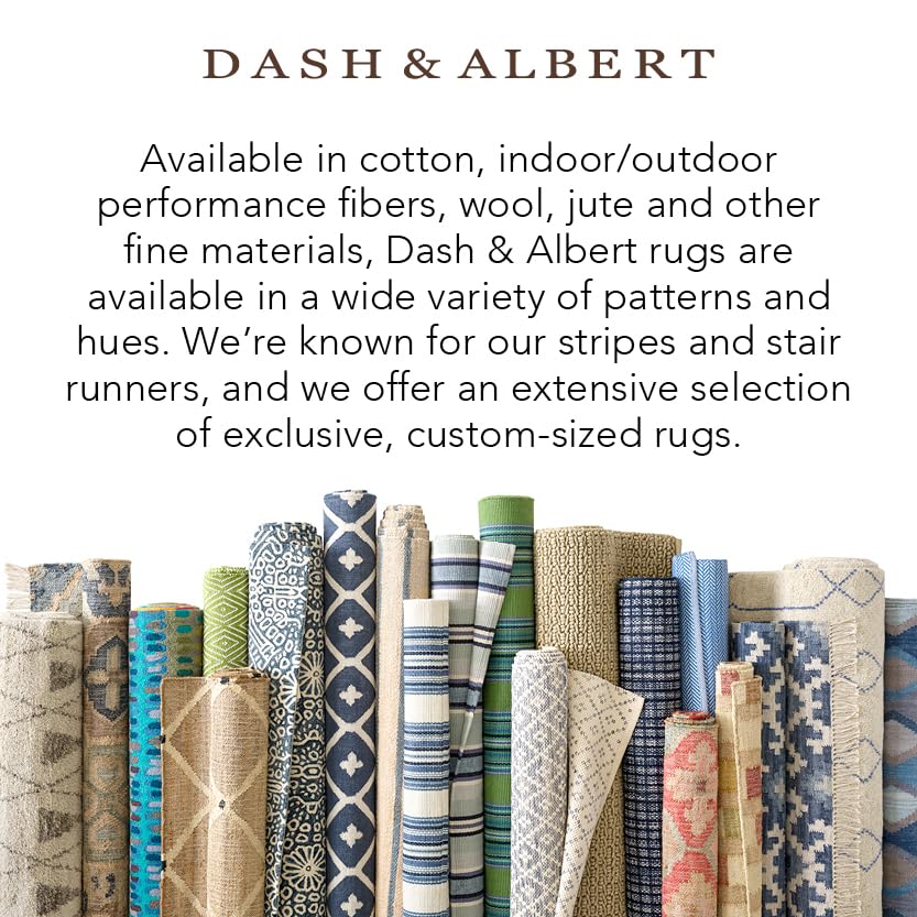 Dash and Albert Chapel Hill Cotton Area Rug - 5' x 8' Multicolor Geometric Hand Loom Knotted Accent Rug - Durable, Low Pile, High Traffic Living Room, Hallway