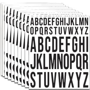 10 sheet self adhesive letter stickers, 2 inch+1 inch vinyl stick on letters capital alphabet sticker letter for crafts outdoor sign wall mailbox windows doors car posterboard