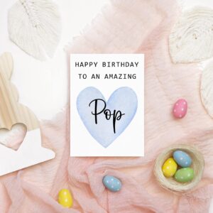 TunlaStore Happy Birthday To An Amazing Pop Card - Cute Birthday Card For Pop - Greeting Card - Amazing Pop Card - Pop Birthday Gift - Best Pop Birthday Card - Gift Idea Happy Birthday