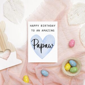 TunlaStore Happy Birthday To An Amazing Papaw Card - Cute Birthday Card For Papaw - Greeting Card - Amazing Papaw Card - Papaw Birthday Gift - Best Papaw Birthday Card - Gift Idea Happy Birthday