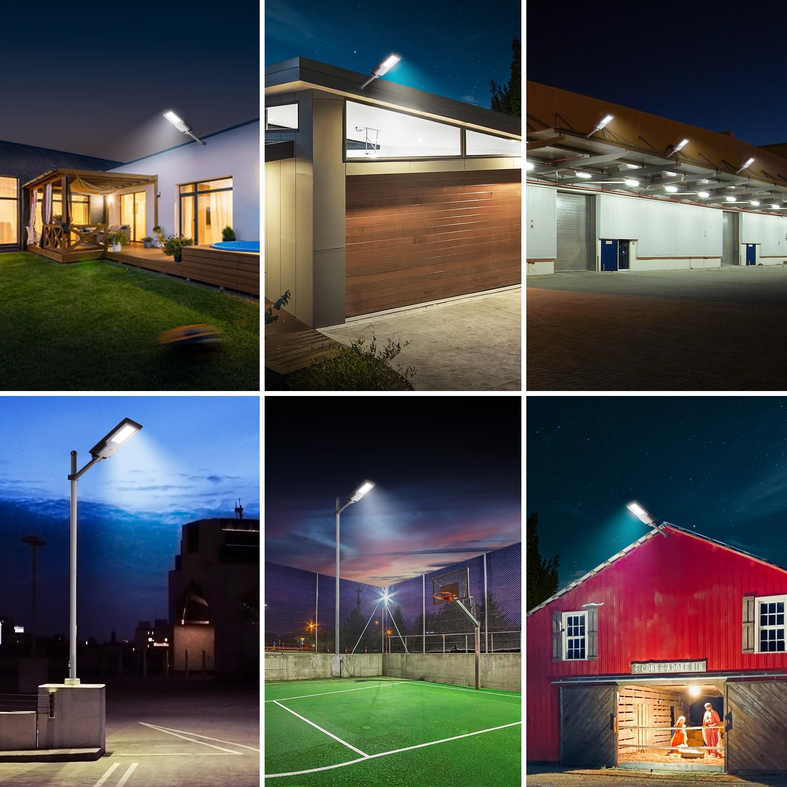 LANGY Solar Street Lights Outdoor, 400W Solar Parking Lot Lights, 30000LM 6500K LED Solar Lights, Dusk to Dawn, Motion Sensor and Remote Control, IP66 Waterproof, Commercial Solar Outdoor Light Garage