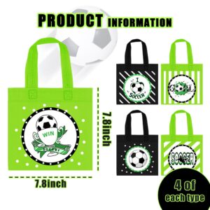 BANBALLON 20 PCS Soccer Party Favor Bags Soccer Gift Bags Treat Gift Bags for Kids Soccer Birthday Party Sports Theme Party Baby Shower World Cup Goodie Bags Supplies (Soccer)