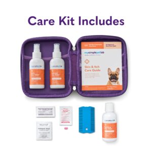 MySimplePetLab Skin & Itch Care Dog Kit | Ketoconazole and Chlorhexidine Anti-Itch Dog Spray | Hot Spot Treatment Itch Relief for Dogs | Hydrocortisone Spray Hypoallergenic Shampoo for Itchy Skin