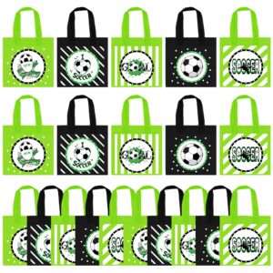 banballon 20 pcs soccer party favor bags soccer gift bags treat gift bags for kids soccer birthday party sports theme party baby shower world cup goodie bags supplies (soccer)