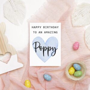 TunlaStore Happy Birthday To An Amazing Poppy Card - Cute Birthday Card For Poppy - Greeting Card - Amazing Poppy Card - Poppy Birthday Gift - Best Poppy Birthday Card - Gift Idea Happy Birthday