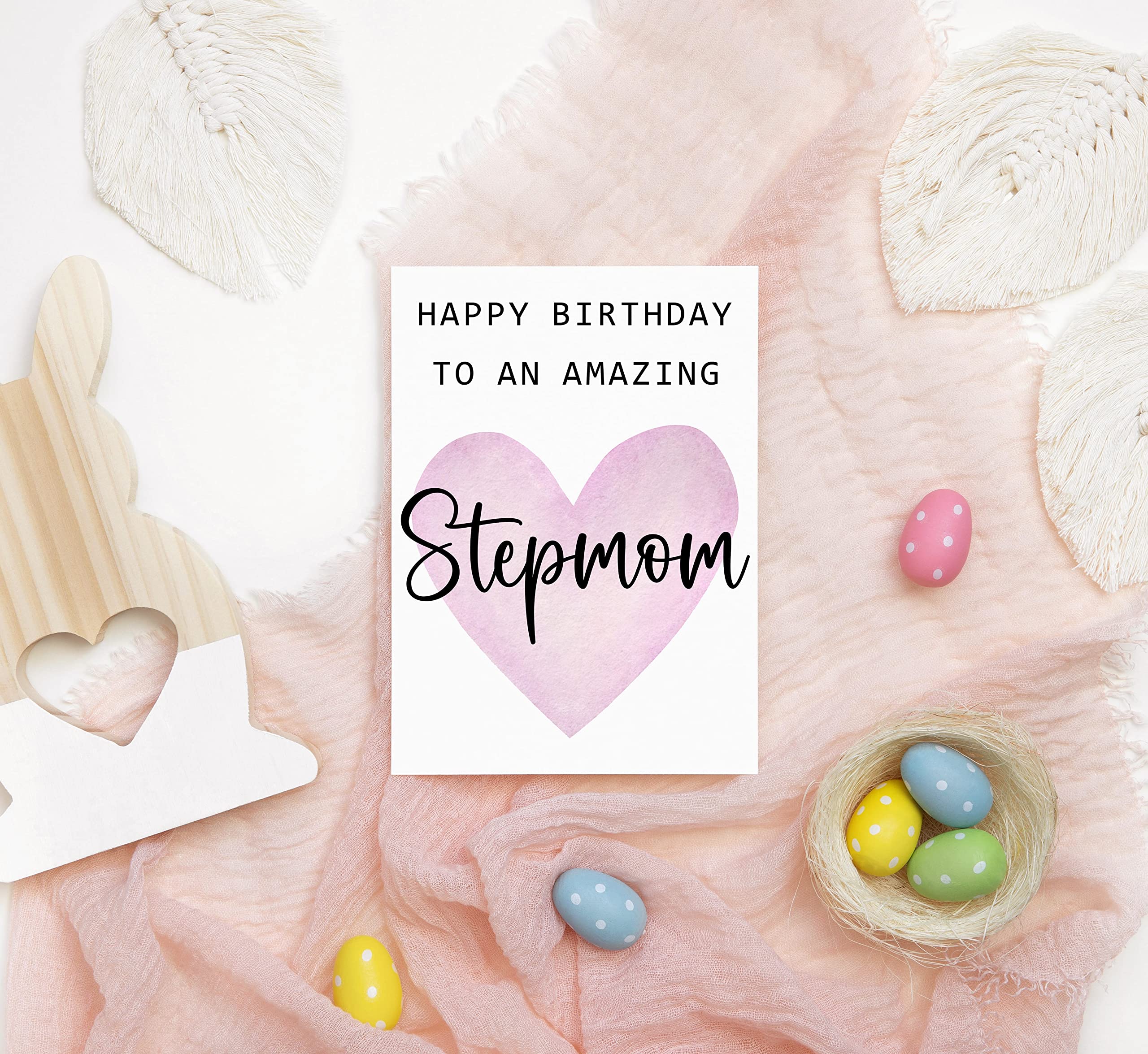 Happy Birthday To An Amazing Stepmom Card - Cute Birthday Card For Stepmom - Greeting Card - Amazing Stepmom Card - Stepmom Birthday Gift - Best Stepmom Birthday Card - Gift Idea Happy Birthday