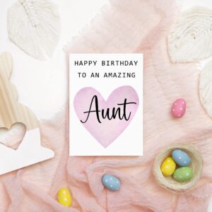 TunlaStore Happy Birthday To An Amazing Aunt Card - Cute Birthday Card For Aunt - Greeting Card - Amazing Aunt Card - Aunt Birthday Gift - Best Aunt Birthday Card - Gift Idea Happy Birthday