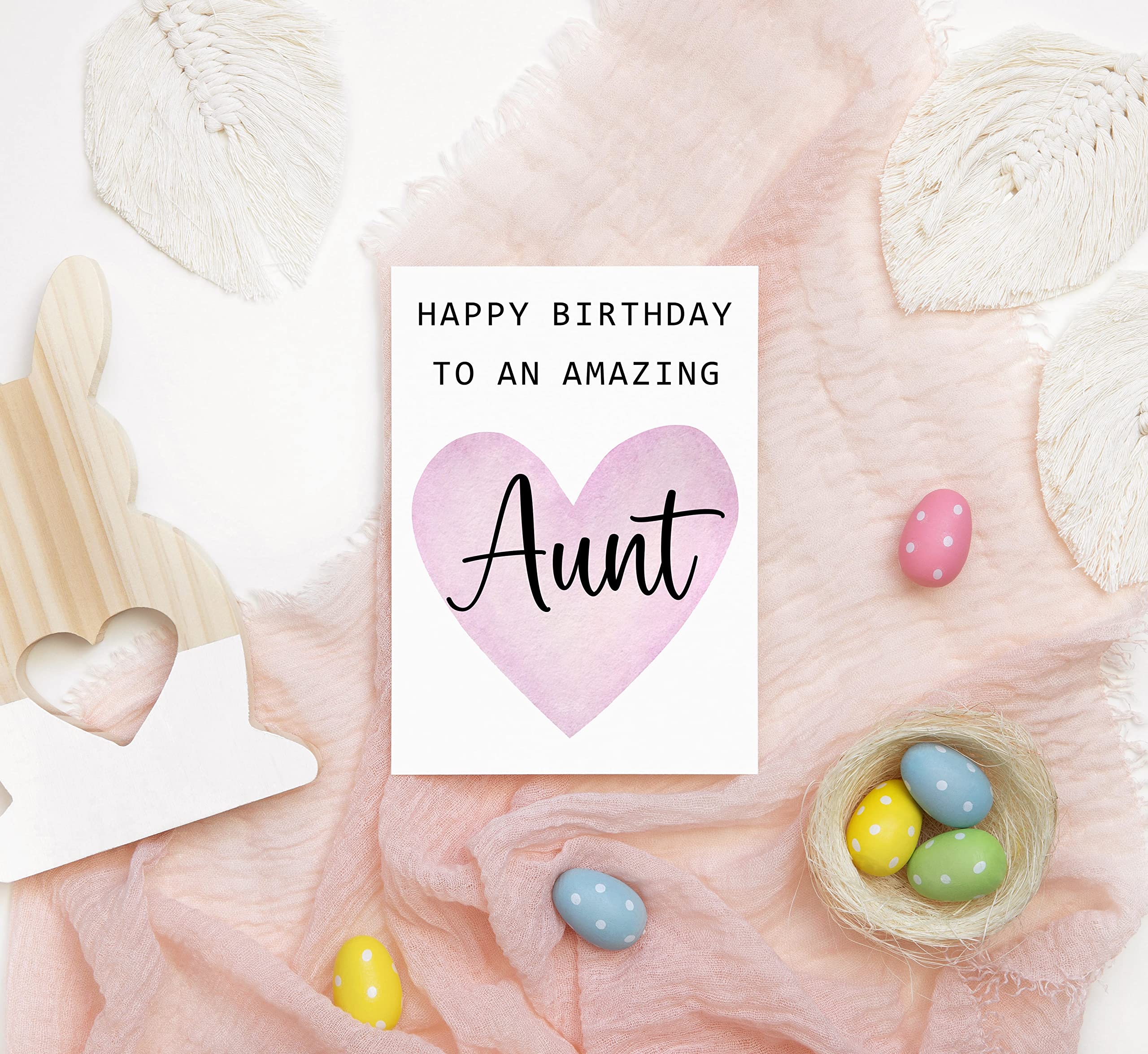 TunlaStore Happy Birthday To An Amazing Aunt Card - Cute Birthday Card For Aunt - Greeting Card - Amazing Aunt Card - Aunt Birthday Gift - Best Aunt Birthday Card - Gift Idea Happy Birthday