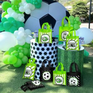 BANBALLON 20 PCS Soccer Party Favor Bags Soccer Gift Bags Treat Gift Bags for Kids Soccer Birthday Party Sports Theme Party Baby Shower World Cup Goodie Bags Supplies (Soccer)