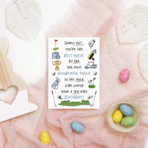 TunlaStore Golf Birthday Card For Uncle - Simply Putt You Are The Best Uncle Card - Uncle Birthday Card - Golf Birthday Card - Sports Lover Gift Card - Fathers Day Card - Birthday Gift For Golfer