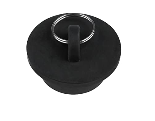 SLOYCA 1PC Durable Rubber Washroom Kitchen Sink Water Stopper Floor Round Drain Plug Sink Bathtub Drainage Stopper Leakage-Proof Plug (Color : Black 26.7-28.7mm)