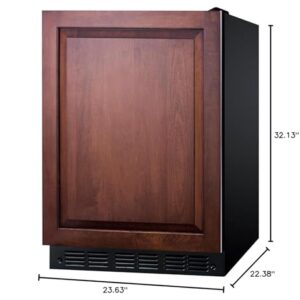 Summit CT66BK2SSIFADA 24” Wide ADA Under Counter Refrigerator-Freezer 4.9 cu.ft. with Panel-Ready Door (Panel Not Included) Automatic Defrost Operation, Black Interior (Panel Ready-ADA-RHD)