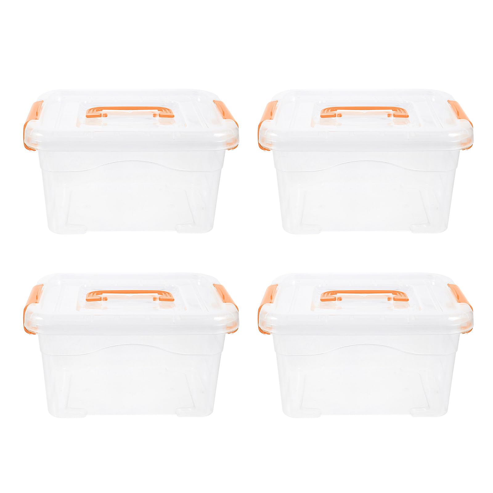 4Pcs Box storage containers with lids Storage Container for Snack clear container with lid Organizer product suitcase container plastic box storage box Handheld