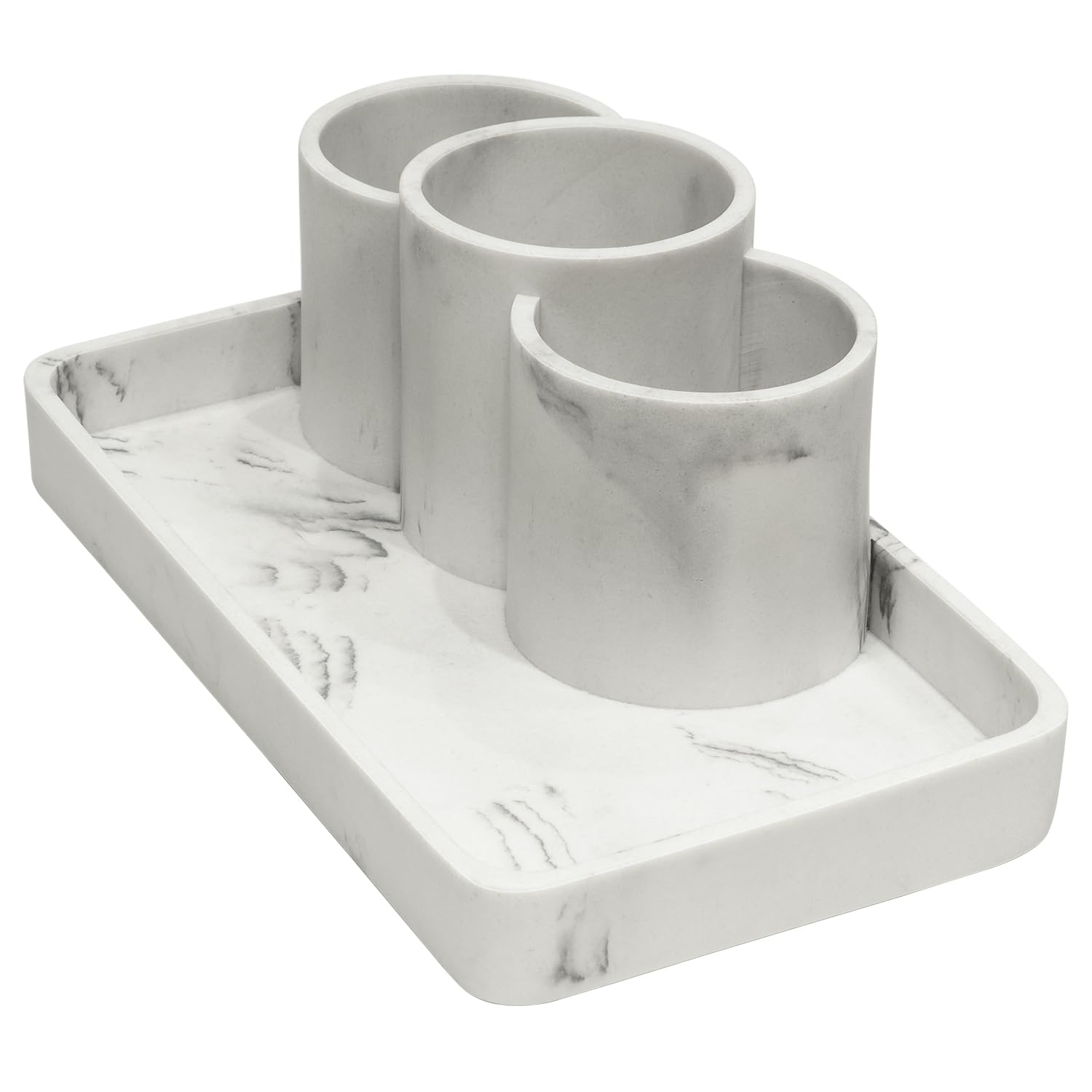 Bathroom Tray (White04, 5.6" L x 3.5" W x 9.9" H)