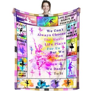 dance blanket soft cozy bed couch dances theme throw blankets birthday gifts for teen girls teachers women 50"x40"