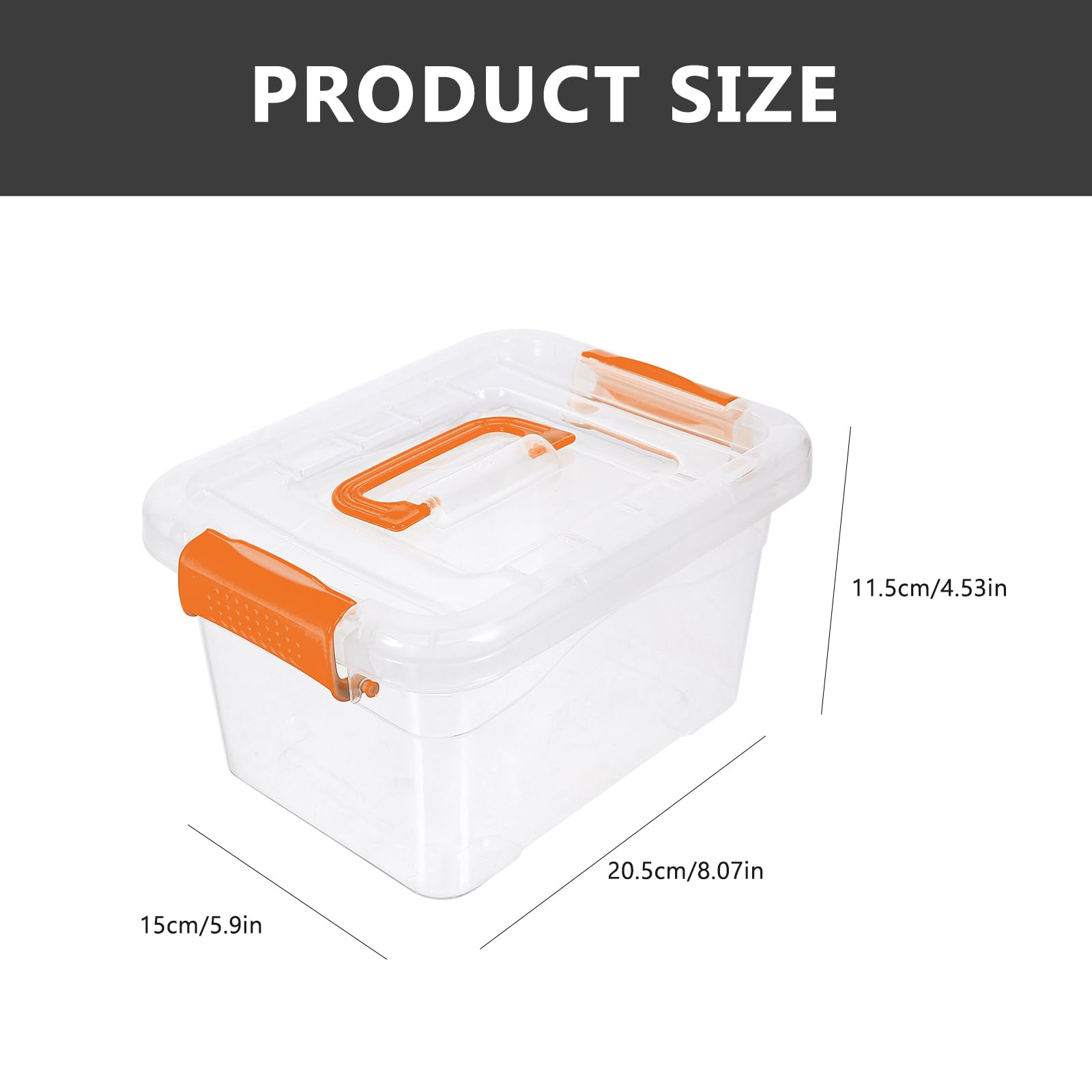 4Pcs Box storage containers with lids Storage Container for Snack clear container with lid Organizer product suitcase container plastic box storage box Handheld