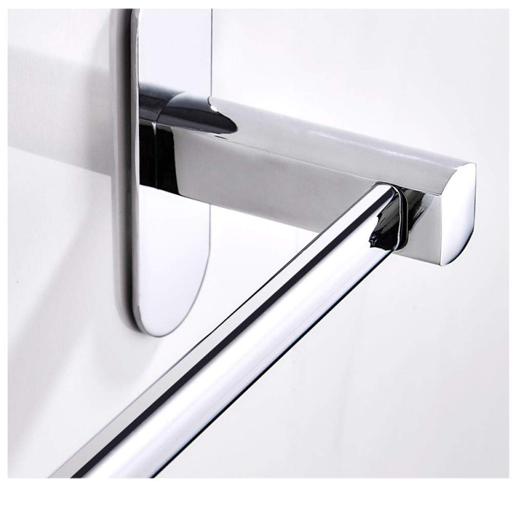 NERDOH Fast Drying Adhesion Easy to fit Bath Towel Easy tSUS304 Stainless Steel Chrome-Plated White Free Perforation Installation Kitchen Bathroom Wall Hanging Towel Rack-Length 70CM