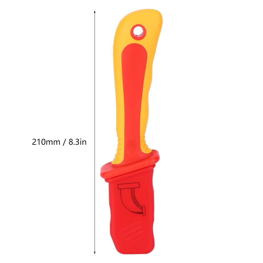 1000V Insulated Dismantling Knife Insulated Electricians Cable Stripping Knives with Non Slip Handle for Circuit Breaking Installation