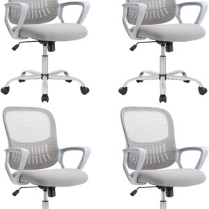 Office Chair, Desk Chair, Ergonomic Home Office Desk Chairs, Computer Chair with Comfortable Armrests, Mesh Desk Chairs with Wheels, Office Desk Chair, Mid-Back Task Chair with Lumbar Support