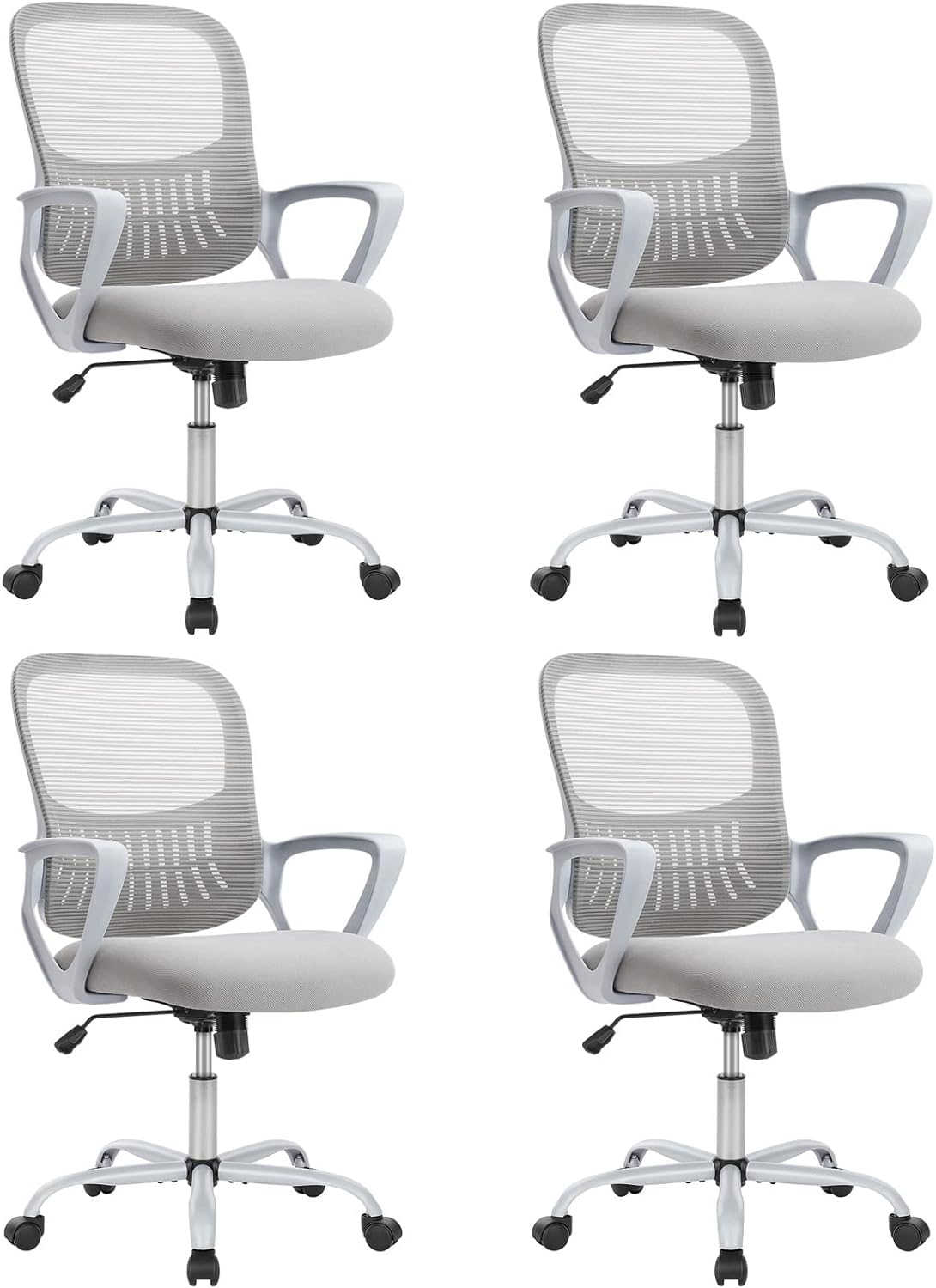 Office Chair, Desk Chair, Ergonomic Home Office Desk Chairs, Computer Chair with Comfortable Armrests, Mesh Desk Chairs with Wheels, Office Desk Chair, Mid-Back Task Chair with Lumbar Support