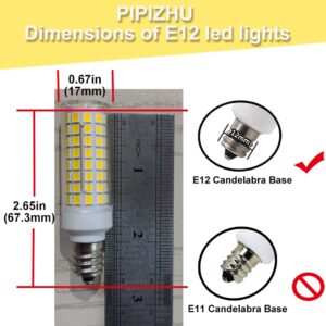 PIPIZHU E12 LED Light Bulb 7W E12 Candelabra Base Light Bulbs 75 Watt Equivalent Incandescent LED Light Bulbs 120V 750lm White 6000K (2pack)