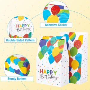 DECORLIFE 24PCS Birthday Party Favor Bags with Stickers, 4 Styles Birthday Goodie Bags for Kids Birthday, Perfect for Boys, Girls