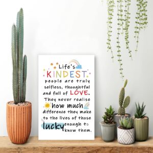 YiKaLus Cute Appreciation Card for Kindest Person, Great Thank You Card with Envelope for Women Men, Sweet Friendship Gift for Friends Classmates, Best Thank You Gift Ideas for Mom Dad