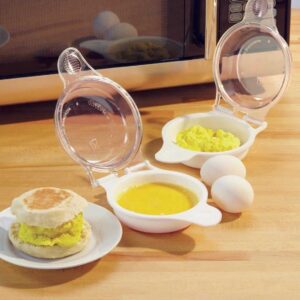 Trenton Gifts Microwave Egg Cooker/Poacher - Easy Scrambled Omelet Maker & Breakfast Cookware - Quick and Convenient Egg Cooking Solution - ONE COOKER