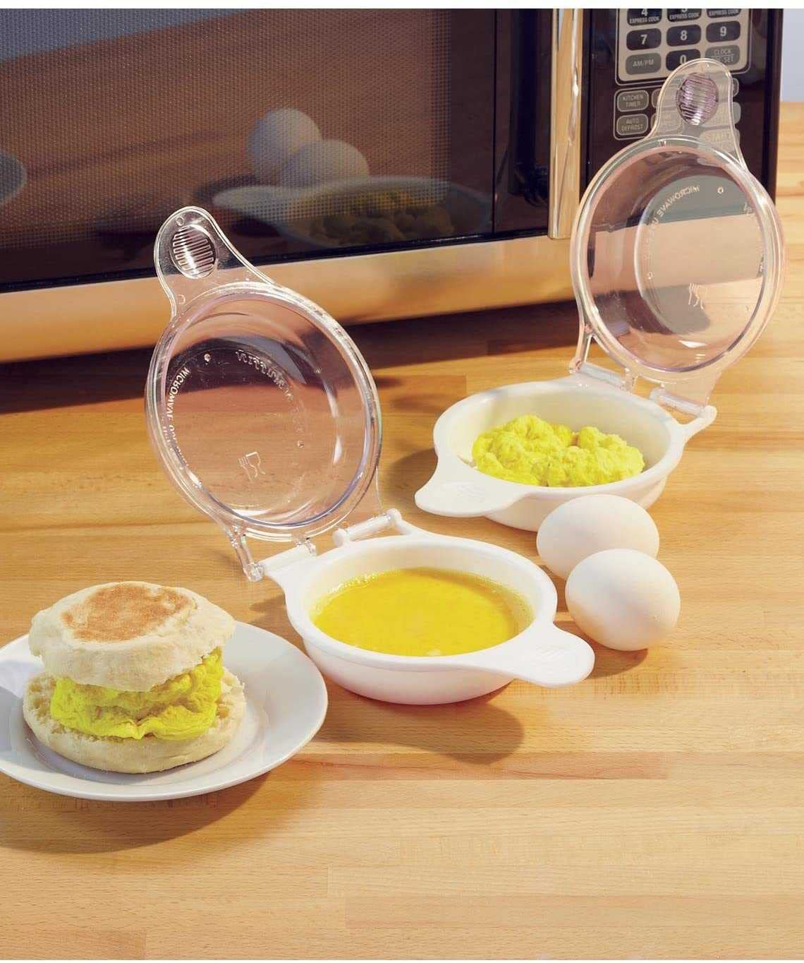 Trenton Gifts Microwave Egg Cooker/Poacher - Easy Scrambled Omelet Maker & Breakfast Cookware - Quick and Convenient Egg Cooking Solution - ONE COOKER